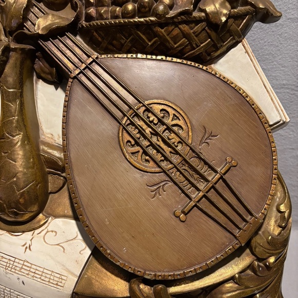 Vintage Syroco Inc 1971 Large Hanging Musical Hard Plastic Mandolin Wall Decor - Picture 7 of 11